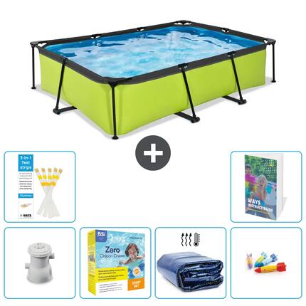 EXIT TOYS Basen Prostokątny - 300x200x65 cm - 7-częściowy S181