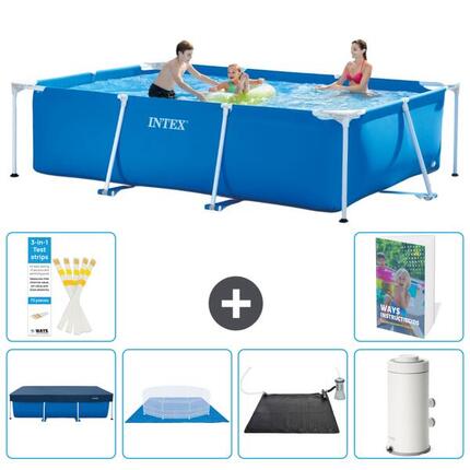 INTEX Piscina con estructura Rectangular - 300x200x75 cm - 7-piezas S92