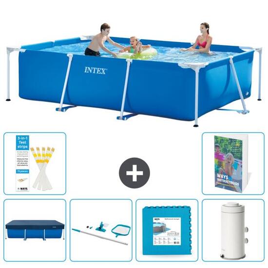 INTEX Piscina con estructura Rectangular - 300x200x75 cm - 7-piezas S17