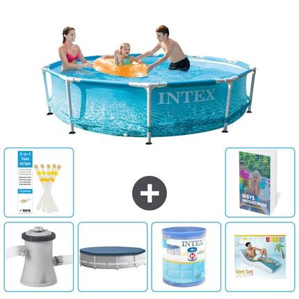 Piscine Tubulaire Ronde - 305x76 cm - 7-pièces S287