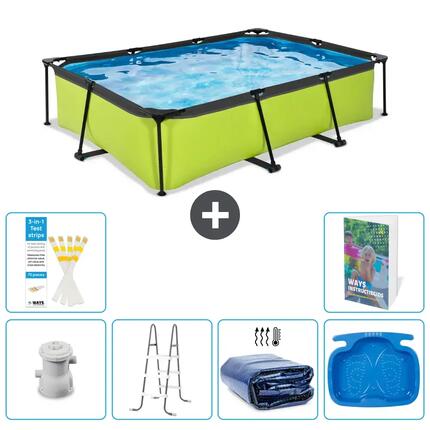 EXIT TOYS Basen Prostokątny - 300x200x65 cm - 7-częściowy S318