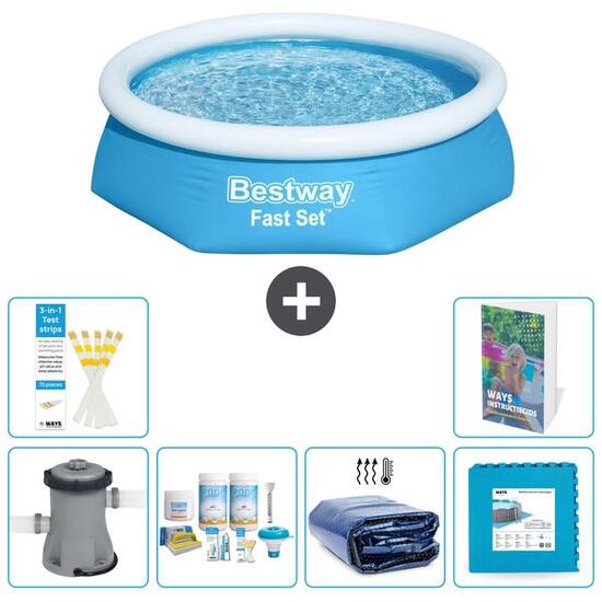 BESTWAY Piscina Bestway Fast Set Redonda - 244x61 cm - 7-piezas S188