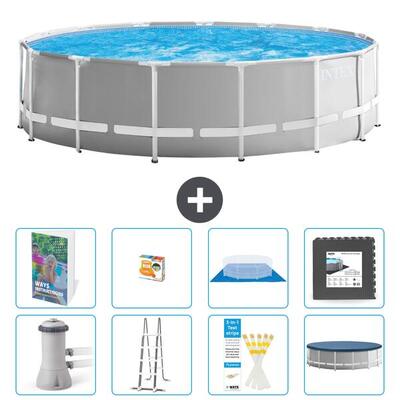 Prism frame zwembad rond - 457x122 cm - 9-delig s525