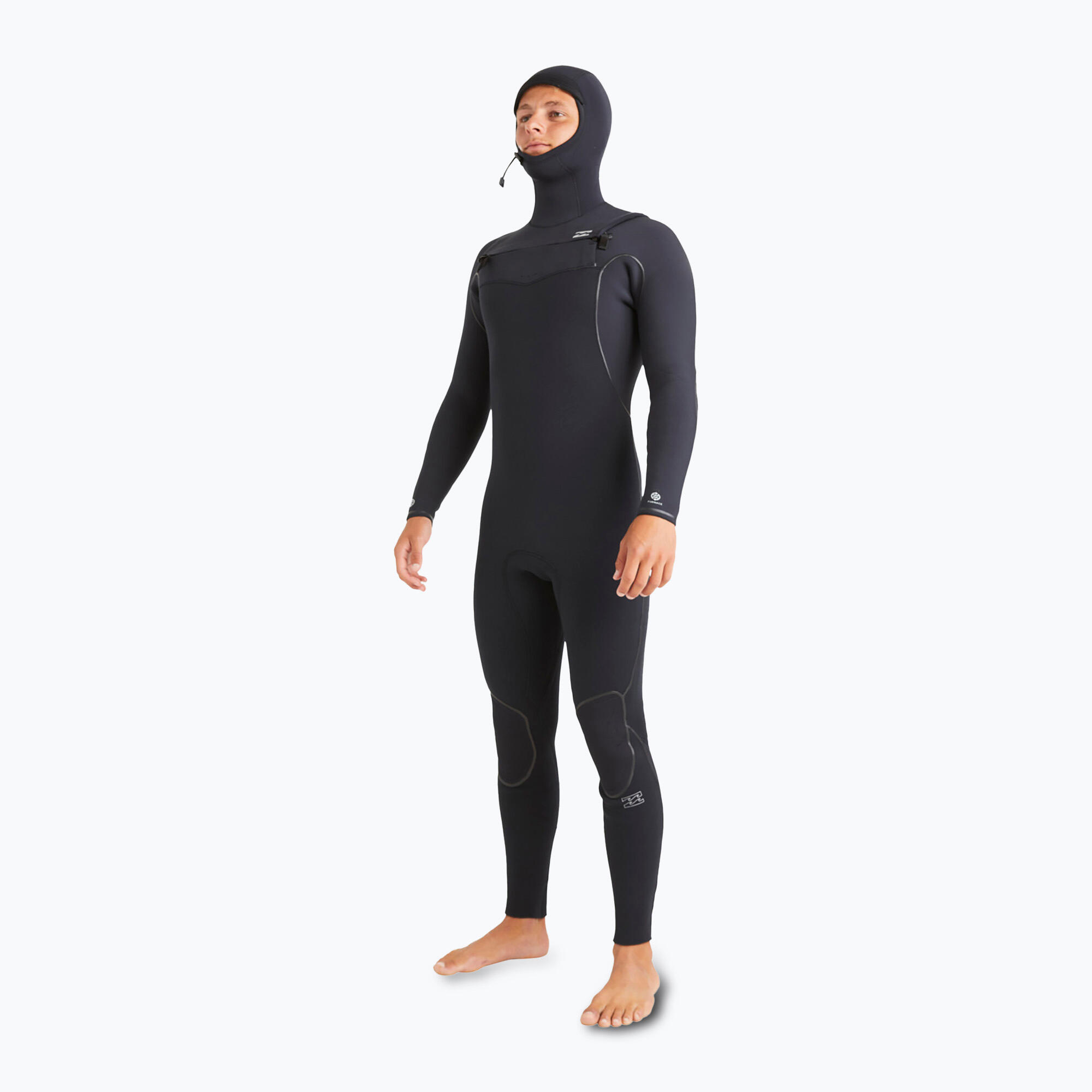 Pianka do pływania męska Billabong 5/4 mm Furnace Natural Chest Zip Hooded black 2/7