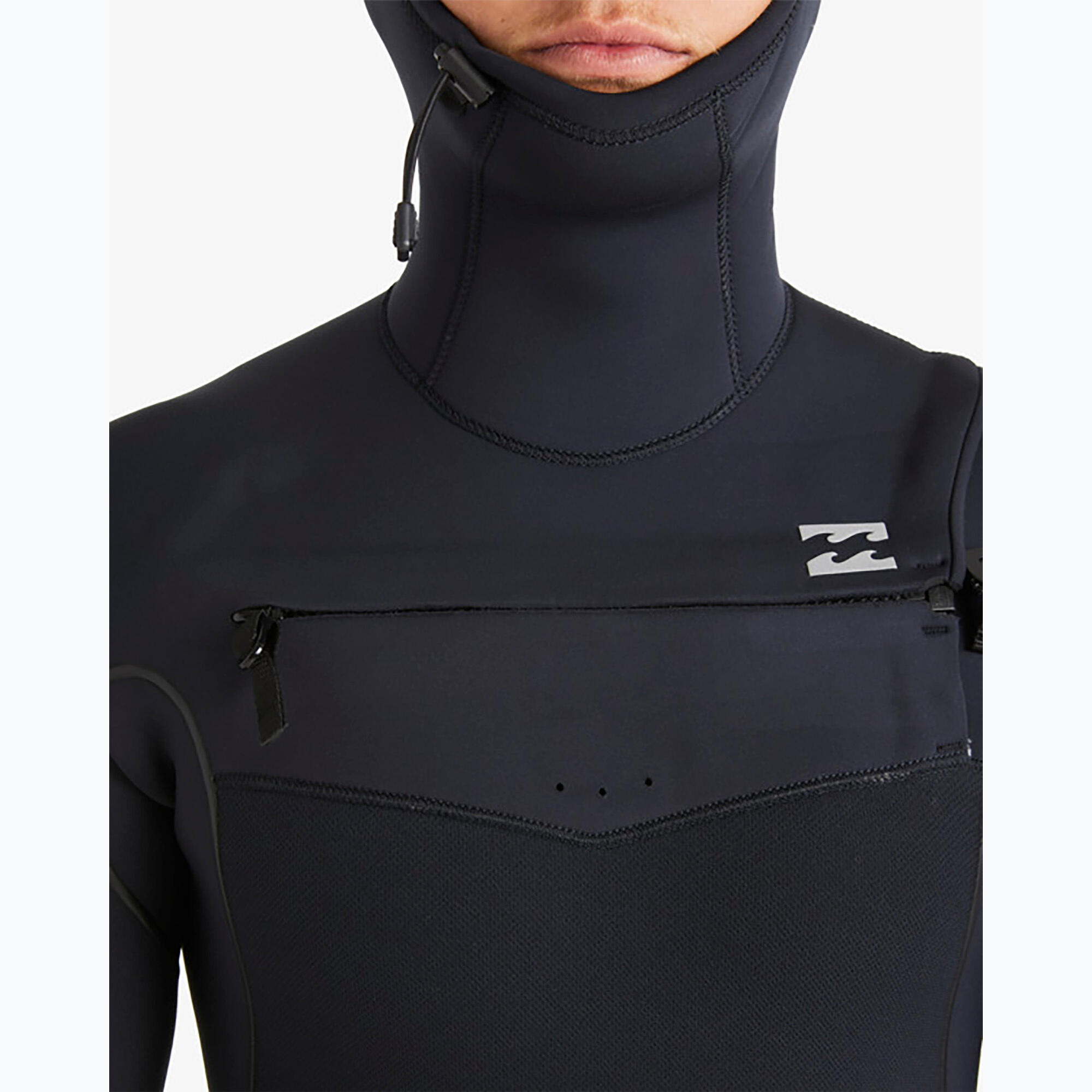 Pianka do pływania męska Billabong 5/4 mm Furnace Natural Chest Zip Hooded black 7/7