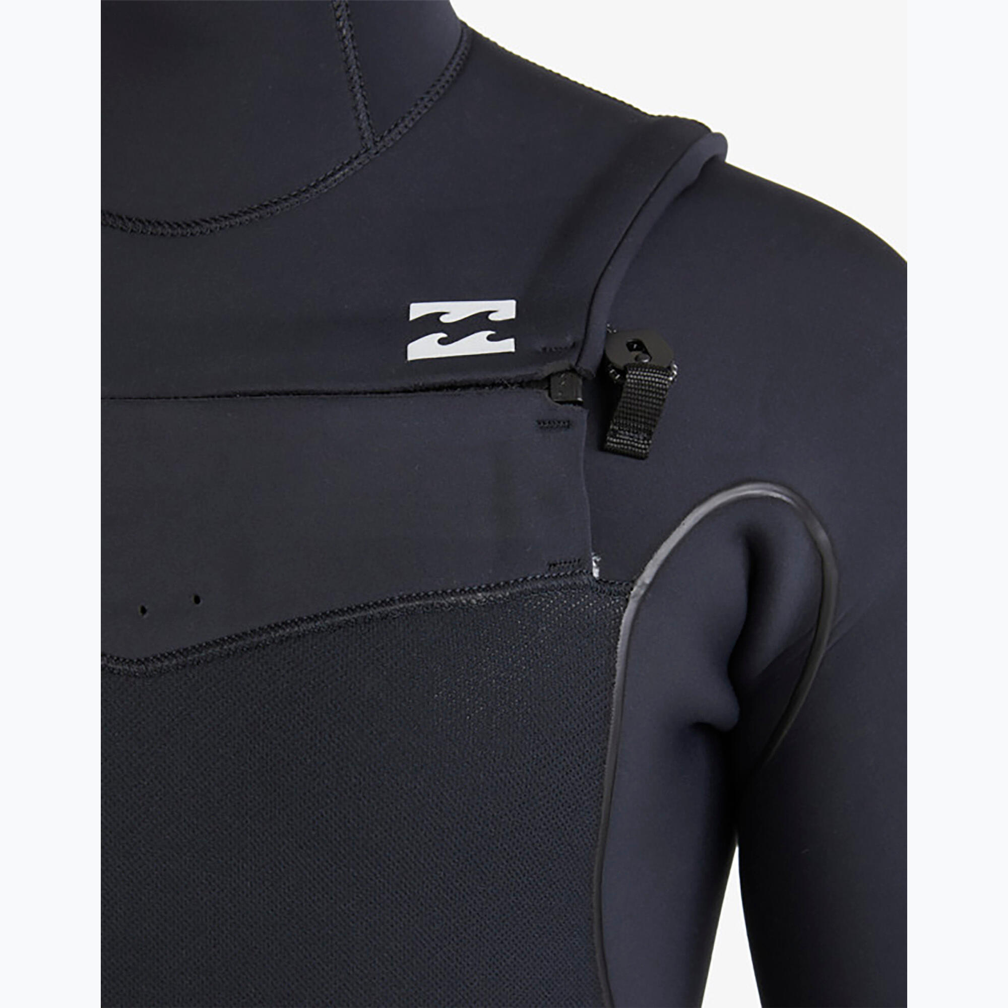 Pianka do pływania męska Billabong 5/4 mm Furnace Natural Chest Zip Hooded black 5/7