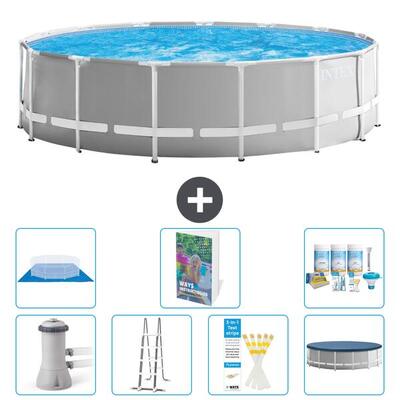 Prism frame zwembad rond - 457x122 cm - 8-delig s599