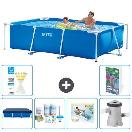 INTEX Piscina con estructura Rectangular - 260x160x65 cm - 7-piezas S172