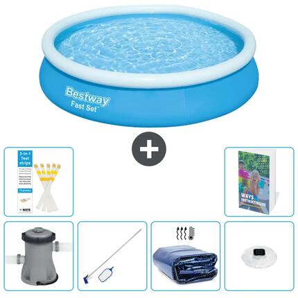 BESTWAY Basen Fast Set Okrągły - 366x76 cm - 7-częściowy S305