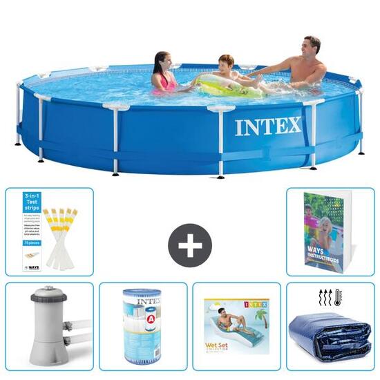 Piscine Tubulaire Ronde - 366x76 cm - 7-pièces S347