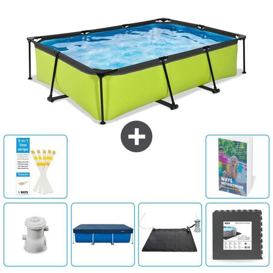 EXIT TOYS Basen Prostokątny - 300x200x65 cm - 7-częściowy S195