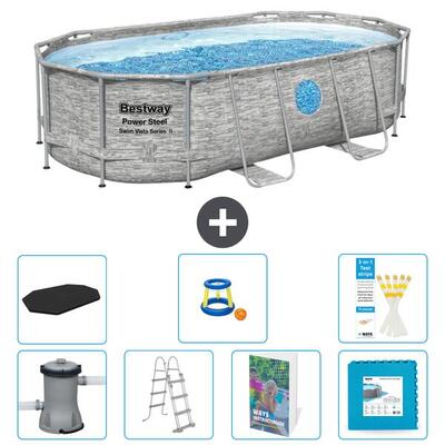 Bestway power steel ovaal - 427x250x100 cm - 8-delig s570
