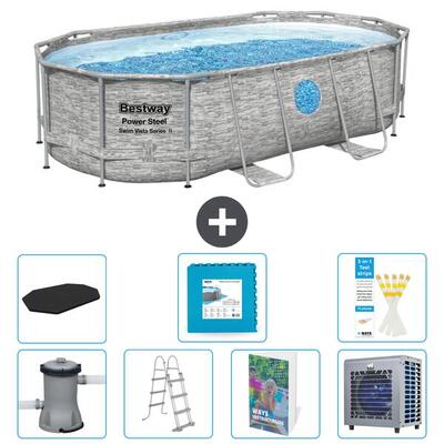 Bestway power steel ovaal - 427x250x100 cm - 8-delig s601