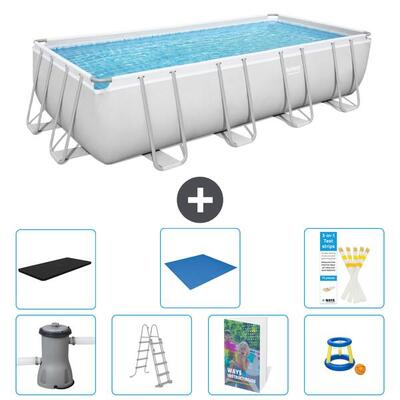 Bestway power steel rechthoekig - 488x244x122 cm - 8-delig s568