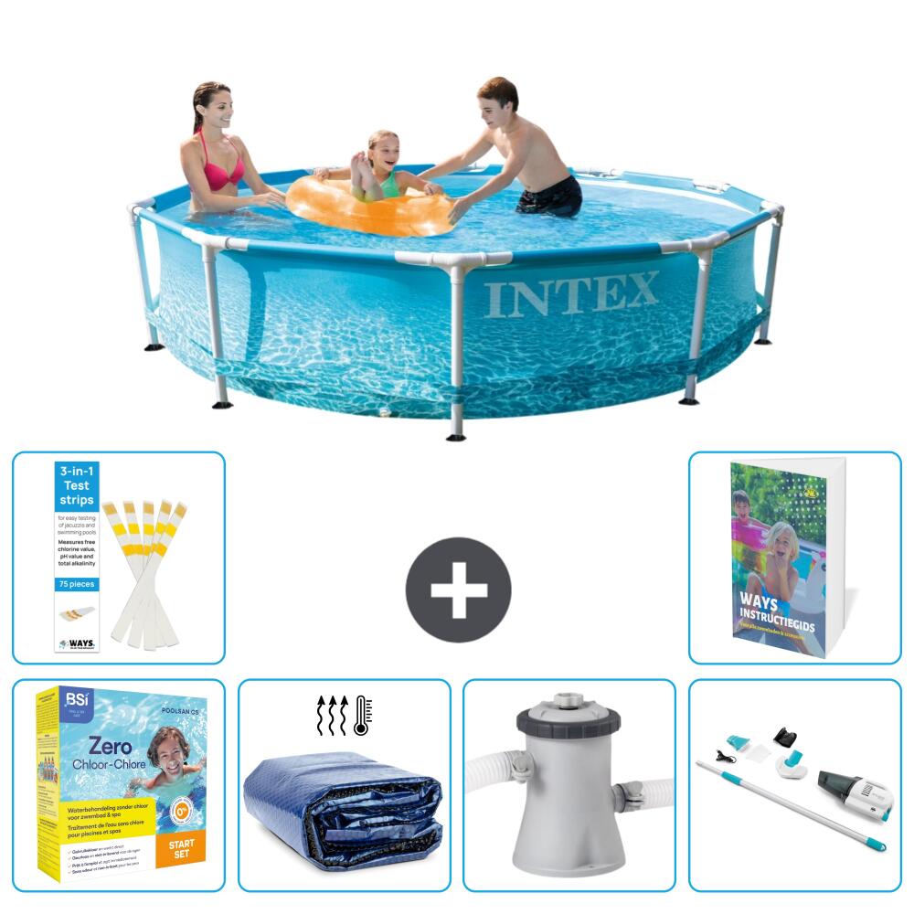 INTEX Basen ze stelażem Okrągły - 305x76 cm - 7-częściowy S39 1/7
