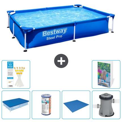 Bestway Steel Pro Rectangulaire - 221x150x43 cm - 7-pièces S167