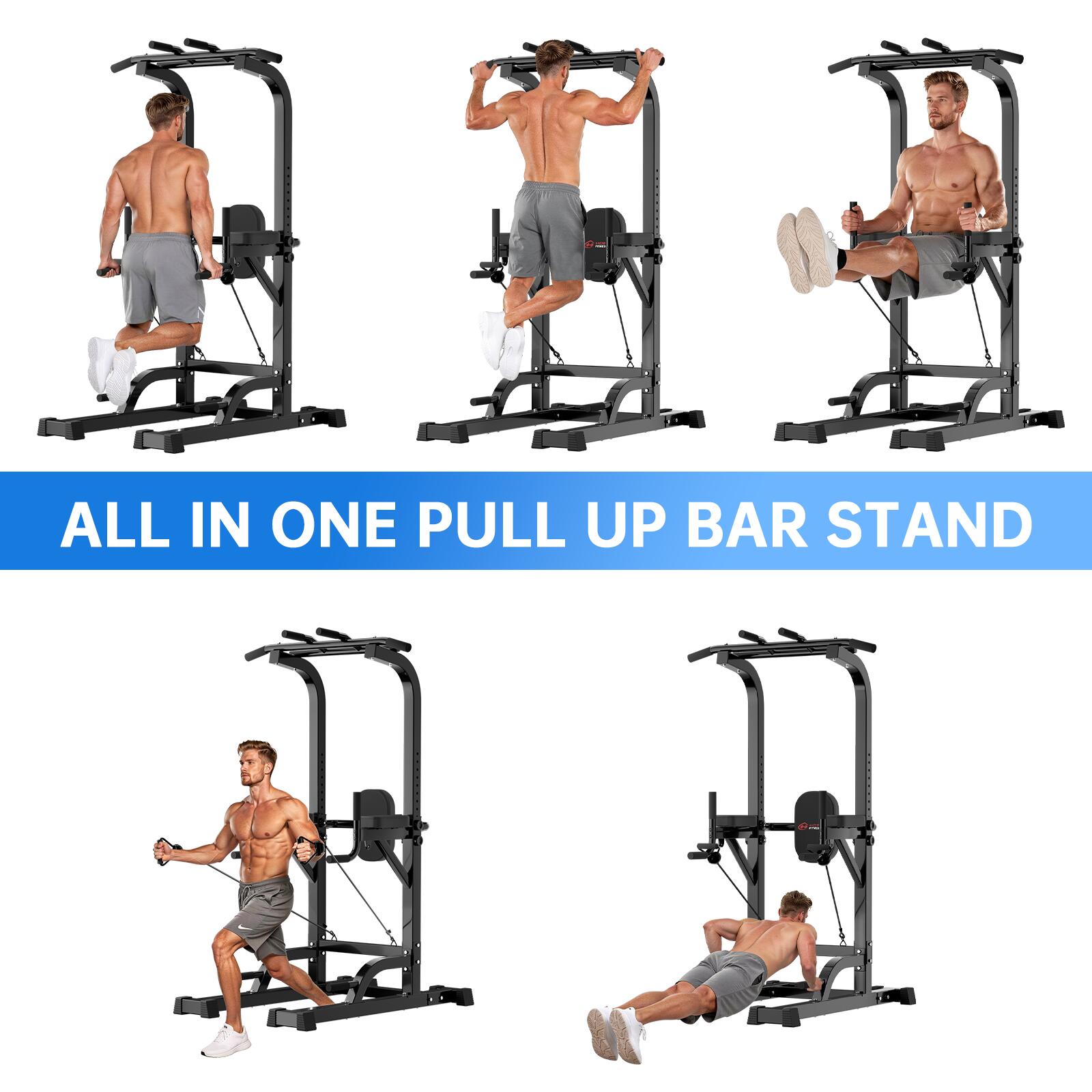 Musculation Power Tower Station Tractions Dips Multifonction Réglable 7/7