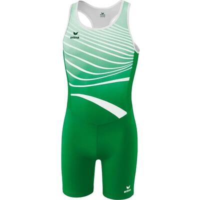 Pak - atletiek - heren - sprintpak - aansluitend, ademend - smaragd/wit