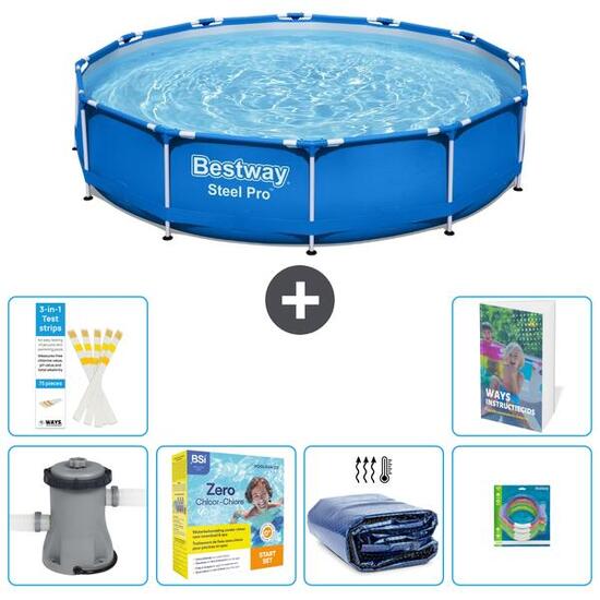 BESTWAY Basen Steel Pro Okrągły - 305x76 cm - 7-częściowy S181