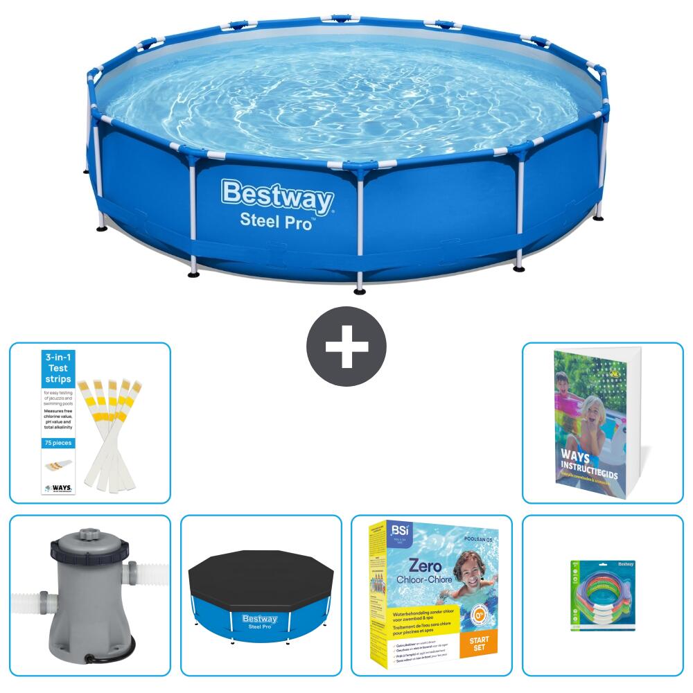 BESTWAY Basen Steel Pro Okrągły - 305x76 cm - 7-częściowy S231 1/7