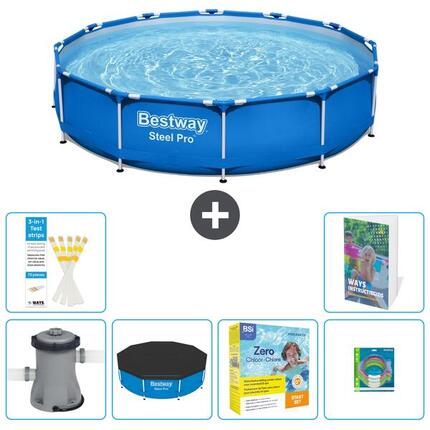BESTWAY Basen Steel Pro Okrągły - 305x76 cm - 7-częściowy S231
