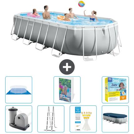 INTEX Basen Prism Frame Owalny - 610x305x122 cm - 8-częściowy S546