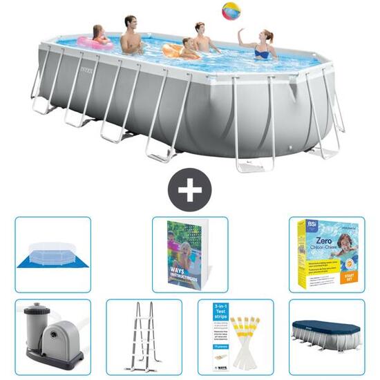 INTEX Basen Prism Frame Owalny - 610x305x122 cm - 8-częściowy S546