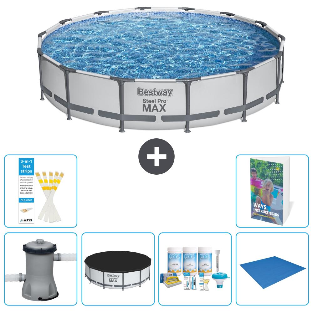 BESTWAY Basen Steel Pro MAX Okrągły - 427x107 cm - 7-częściowy S251 1/7