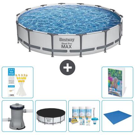 BESTWAY Basen Steel Pro MAX Okrągły - 427x107 cm - 7-częściowy S251