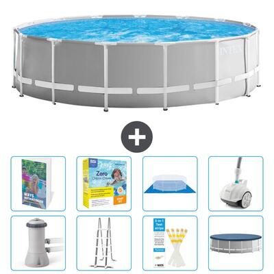 Prism frame zwembad rond - 457x122 cm - 9-delig s544