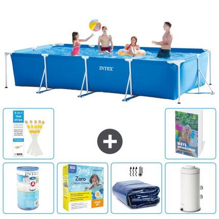 INTEX Piscina con estructura Rectangular - 450x220x84 cm - 7-piezas S65