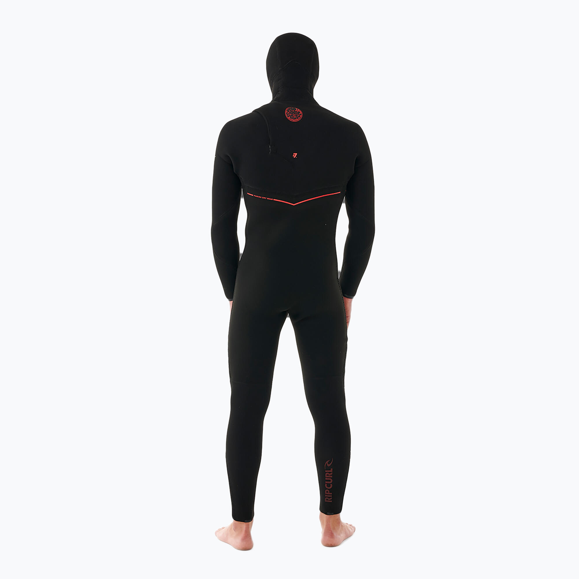 Pianka do pływania męska Rip Curl Flashbomb Fusion 5/4mm Hooded Zip Free black 2/5