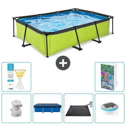 EXIT TOYS Basen Prostokątny - 300x200x65 cm - 7-częściowy S328