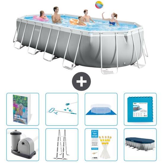 INTEX Basen Prism Frame Owalny - 610x305x122 cm - 9-częściowy S539