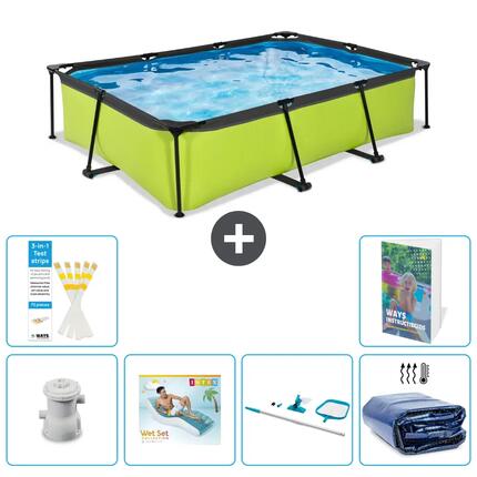 EXIT TOYS Basen Prostokątny - 300x200x65 cm - 7-częściowy S270