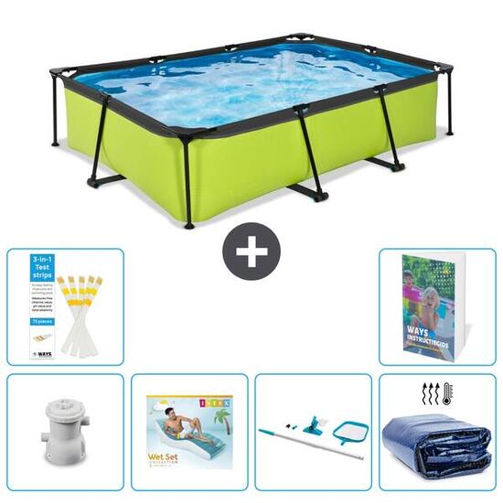 EXIT TOYS Basen Prostokątny - 300x200x65 cm - 7-częściowy S270