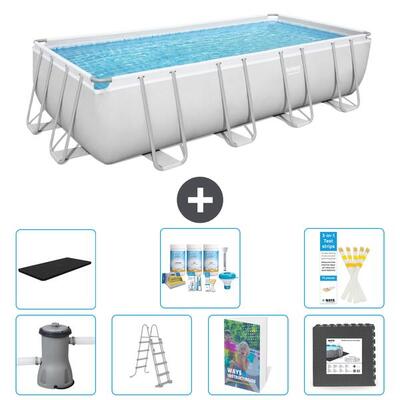 Bestway power steel rechthoekig - 488x244x122 cm - 8-delig s581