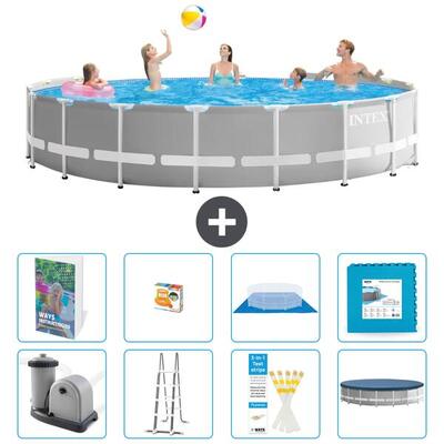 Prism frame zwembad rond - 549x122 cm - 9-delig s570