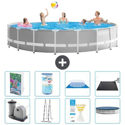 Prism frame zwembad rond - 549x122 cm - 9-delig s619