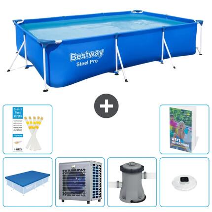 BESTWAY Basen Steel Pro Prostokątny - 300x201x66 cm - 7-częściowy S106