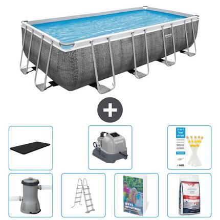 BESTWAY Piscina Bestway Power Steel Rectangular - 488x244x122 cm - S649