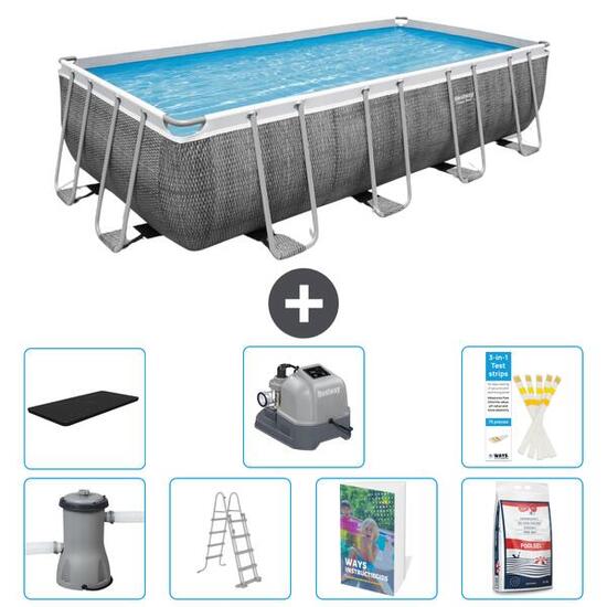 BESTWAY Piscina Bestway Power Steel Rectangular - 488x244x122 cm - S649