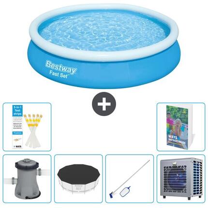 BESTWAY Basen Fast Set Okrągły - 366x76 cm - 7-częściowy S283
