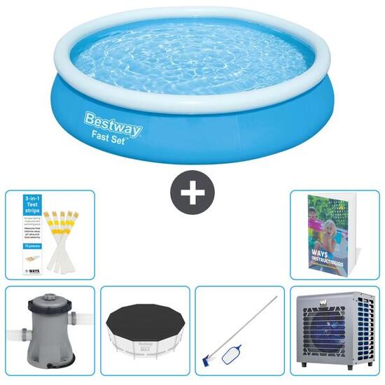 BESTWAY Basen Fast Set Okrągły - 366x76 cm - 7-częściowy S283