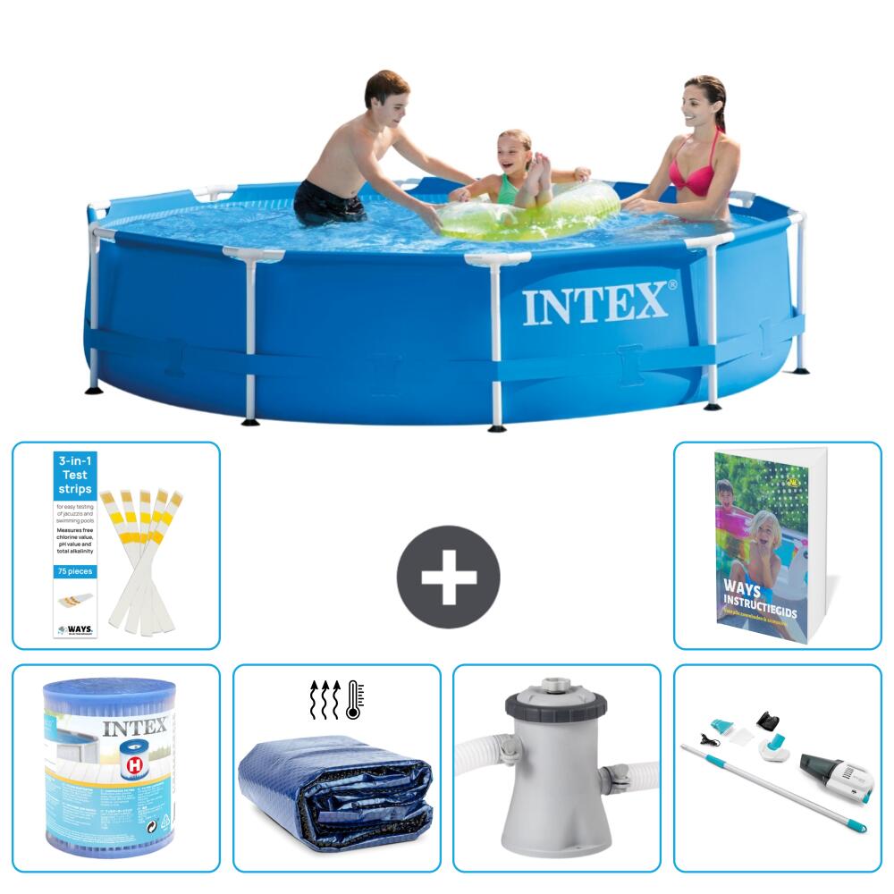 INTEX Basen ze stelażem Okrągły - 305x76 cm - 7-częściowy S27 1/7