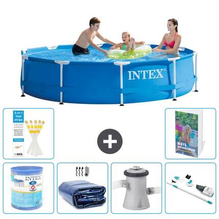 INTEX Basen ze stelażem Okrągły - 305x76 cm - 7-częściowy S27