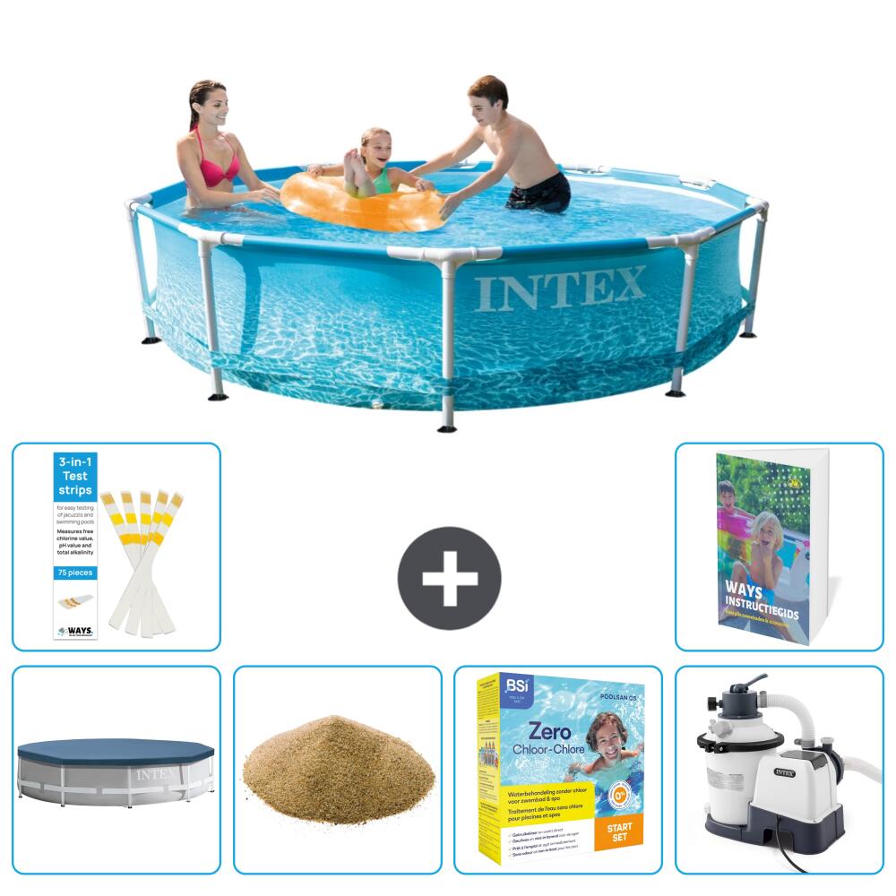 INTEX Basen ze stelażem Okrągły - 305x76 cm - 7-częściowy S170 1/7