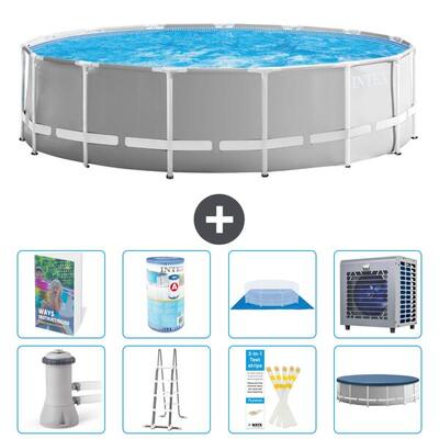 Prism frame zwembad rond - 457x122 cm - 9-delig s551