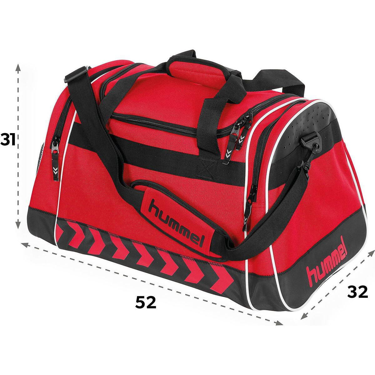 Hummel Milford (M) Sac de sport - Polyester 600d, Rouge 2/5