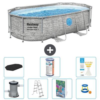 Bestway power steel ovaal - 427x250x100 cm - 8-delig s541